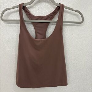 Brown Racerback Tank Top